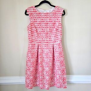 Coral and white dress